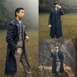 Mens Blazers Tailcoat Jacket Handsome Casual Business Wear Custom Made Wool Blend Double Breasted Suit Separates for Men Fashion