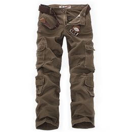 Men's Multi-Pocket Cargo Pants Mens cargo trousers Military Tactical pants Oustdoor Casual Cargo Pants Cotton Army Trousers LJ201104