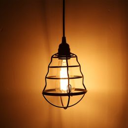 Industrial Mini Pendant Light Vintage Hanging Cage Ceiling Lights Adjustable Pendant Lamp for Kitchen Dining Room Bars (no bulb)