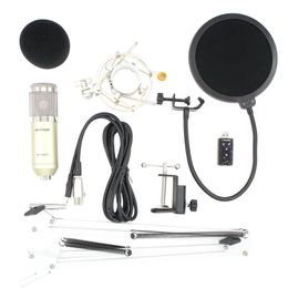 BM 800 Studio Vocal Rrecording Condenser Microphone Kits Bundle Mikrofon for Computer Microfone for Audio Vocal Record