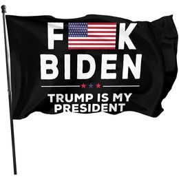 3x5ft American Flag Trump is My President Flag , 100D Polyester One layer with 80% Bleed, Free Shipping