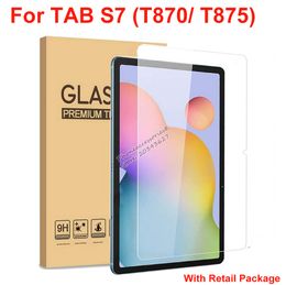 Tablet Tempered Glass Screen Protector For Samsung TAB S7 T870 T875 9H 11 inch protective glass with retail package box