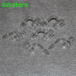 Newest 25mm Beveled edge quartz banger 10mm 14mm 18mm Male Female Domeless Nail 4mm banger for dab rig bong