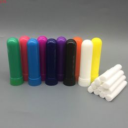 FreeShip 50Sets/lot Coloured blank nasal aromatherapy inhalers, inhaler sticks for essential oil (51mm cotton wicks)good qualtity
