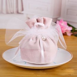 Velvet Party Favor Bag Wedding Candy Bag Baby Shower Birthday Party Gift Favor Package Drawstring Jewelry Wrapping Pouches EEF3544