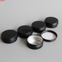 black aluminum cosmetic jar,20g tin container,makeup cream lip balm can F2132good qualtity