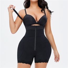 Butt Lifter Shapewear Full Body Shaper Underwear Fake Buttocks Lingerie Hip Pads Enhancer Shapwear Brief Straps Slimmer Waist 220307