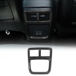 Rear Armrest Air Conditioner Outlet Vent Trim For Dodge Charger 2011 UP Auto Interior Accessories Carbon Fibre
