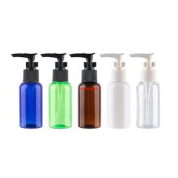 75ml Small Size Bayonet Pump Cosmetic Bottles For Travel Packaging 75cc Coloured Plastic Containers Skin Care Tools 30Pcs/lotpls order