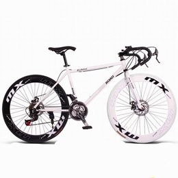 26 Inch Variable Speed Solid Tire Bend Handlebar Road Racing Bike Adult