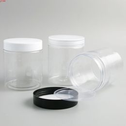 20 x 250g Clear PET Jars Containers With Screw Plastic lids 250cc 8.33oz Empty Transparent Cream Cosmetic Packaginggood qualtity