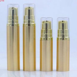 200 x Portable Gold Silver Refillable Airless Bottles 1/3oz Empty Lotion Pump Dispenser For Cosmetic Containersgood qualtity