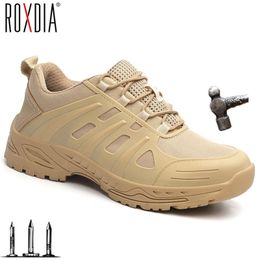 Drop shipping Men Safety Shoes Steel Toe Cap Anticollision Work Sneakers Puncture proof Shoe Brand Plus Size 37-46 RXM219 Y200915