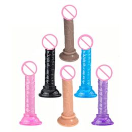 Massage Soft Mini Dildo Realistic Penis Dick with Strong Suction Cup Anal Dildos for Women Man Erotic Sex Toys for Adults black dildo