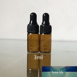 500pcs/lot 1ml,2ml,3ml Amber Glass Dropper Bottle ,Small Vials With Pipette Fo