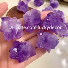 500g Rare Natural Skeletal Amethyst Quartz Crystal Point Mineral Specimen Raw Rough Purple Gemstone Druzy Geode Cluster Flower Healing Reiki