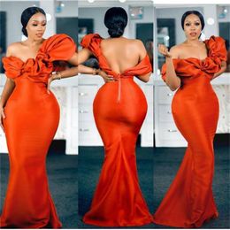 Elegant Aso Ebi Bridesmaid Dresses Plus Size Ruffle Off Shoulder Maid of Honour Dress Customise Party Prom Gowns Cheap