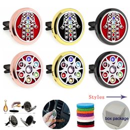 600+ DESIGNS 30mm Rose gold Black Aromatherapy Essential Oil Diffuser Locket Magnet Opening Car Air Freshener With Vent Clip(Free 10 felt pads)C1