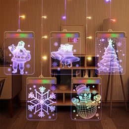 USB LED Light String Luminous letters Fairy Santa Claus Christmas Garlands Curtain Lights For Party Wedding Home Holiday Decor Y201020