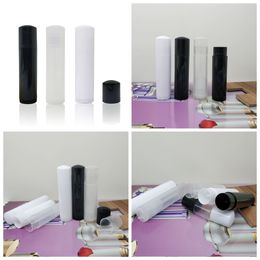 Fashion DIY lipstick tube with cover three-color lip balm tube plastic empty tube lipstick new stereo round cover T3I51511