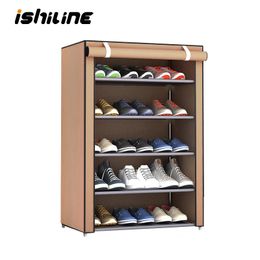 Metal Shoe Shelf Rack Shoes Stand Organizer Multi-layer Shoes Shelves for Cabinet Stainless Steel Shoe Rack Storage Holder Y200429