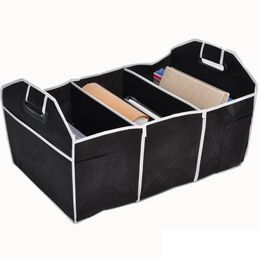 Foldable Car Storage Boxs Bins Trunk Organizer Toys Food Stuff Storage Container Bags Auto Interior Accessories Case Can FBA Ship