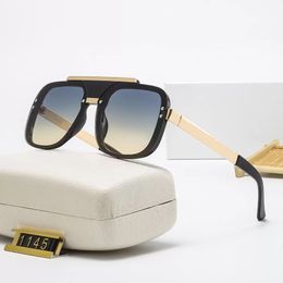 2022 Top Luxury Sunglasses Polaroid Lens Designer Womens Mens Goggle Sênior Óculos Para Mulheres Óculos Quadro Vintage Metal Sun Óculos com Caixa 1145