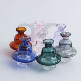 DHL!! Cyclone Glass Carb Caps Around 25mm OD Glass UFO Spinning Carb Caps Suit For Quartz Banger Nails Glass Water Bongs