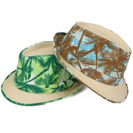 Fashion Straw Cap Summer Couples Street Casual Sunshade Sun Hat Portable Outdoor Activities UV Protection Adults Beach Hats EEF3833