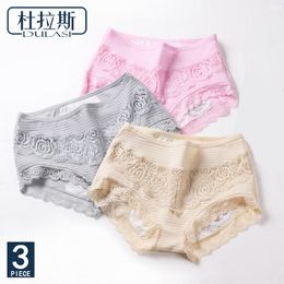 DULASI Leak Proof Menstrual Panties Physiological Pants Women Underwear Comfort Cotton Lace Solid Color Mid Rise Briefs LJ200822
