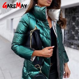 New Women's Winter Jacket Short Padded Stand-callor Coat Women Fashion Quilted Jackets Warm Woman Casual Parkas Bread 201212