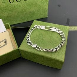 Fashion Designer Chain Bracelets Simple Style Brand Personality S925 Silver Bracelet