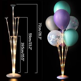 Led Light Air Balls Stand Holder Column Kids Birthday Party Balloon Stick Wedding Table Decor Baloon Helium Globos Adult Ballon HHD4786