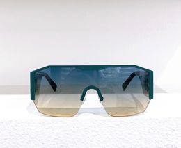 Oversize Mask Sunglasses Green/Blue Shaded 2220 Men Pilot Sunglasses Shield Style Glasses with Box