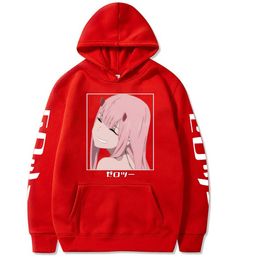 Zero Two Pullover Sweatshirt Women Men Darling In The Franxx Costume Hoodies Harajuku Sudadera Y0111