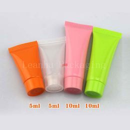 5g empty Coloured plastic tube for cosmetics packaging,5ml small sample hand cream / facial cleanser ,cosmetic container bottlehigh qualtity