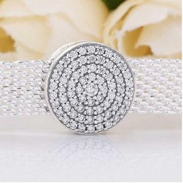 S925 Sterling Silver DIY Bead Bracelet for European Pandora Style Charm Bangle Clip Clasp Fashion Jewelry Couple Set