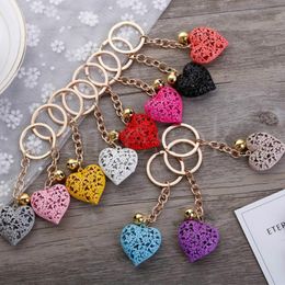 Multicolor Fashion Hollow Heart Keychains Cute Purse Bag Pendant Car Keyring Chain Ornaments Gift Key chains DB311