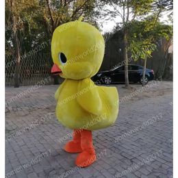 Halloween yellow duck Mascot Costume High Quality Cartoon Character Outfits Suit Unisex Adults Outfit Christmas Carnival fancy dress