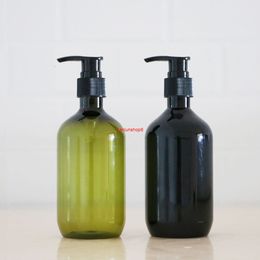 20X300ml Spiral Lotion Pump Bottle,black green Plastic Cosmetic Container,Empty Shampoo Sub-bottling,Sample Essence Oil Bottlegood package