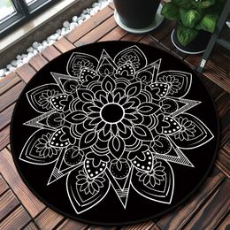 National Style Round Mandala Carpet Rugs Room Decor Play Area Rug Bedside Doormat Floor Chair Mat Large Carpets Living Room 200925
