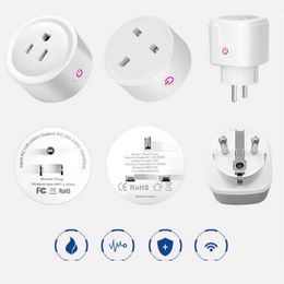 WiFi Smart Wireless Plug Alexa Google Home EU US UK Adaptor Remote Voice/APP Control Power Energy Monitor Outlet Timer Socket VTKY2052