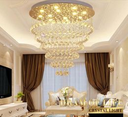 Modern Lustre De Crystal Chandelier Large Cristal Lighting Fixtures Hotel Projects Staircase Lamps Restaurant Cottage Lights