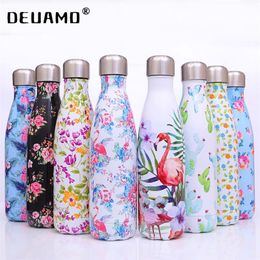 Custom Thermos Water Bottle Vacuum Cup Stainless Steel Insulated Coffee Thermos Sport Thermo Bottle 500ml Drink Bottle 201221