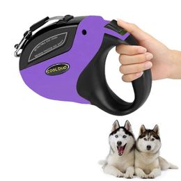 Retractable Dog Leash Anti-Slip Pet Walking Jogging Training Leash for Small Medium Large Dogs Up to Roulette For Dogs LJ201112