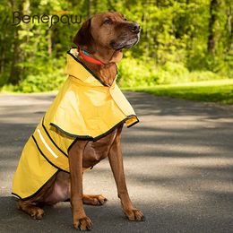 Benepaw Reflective Pet Dog Raincoat Large Stylish Safe Small Medium Big Dog Clothes Waterproof Coat Golden Retriever Labrador 201127