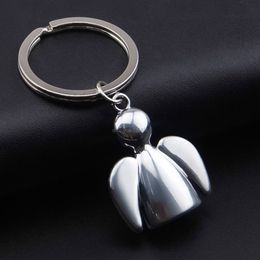 Stereo Angel keychain key rings chain bag hangs for women men Fashion jewelry gift will and sandy drop ship