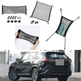 For Toyota Wildlander Car Vehicle Black Rear Trunk Cargo Baggage Organizer Storage Nylon Plain Vertical Seat Net