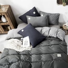New Arrival Home Textil Classical Double sided Bed Linings Concise Style Bedding Set Quilt Cover Pillowcase Cover Bed 4pcs/set 201021