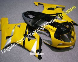 Fairing GSX-R600 GSXR750 Black Yellow Cowlings Fit For Suzuki GSXR 600 750 2001 2002 2003 K1 Motorcycle Aftermarket Kit (Injection molding)